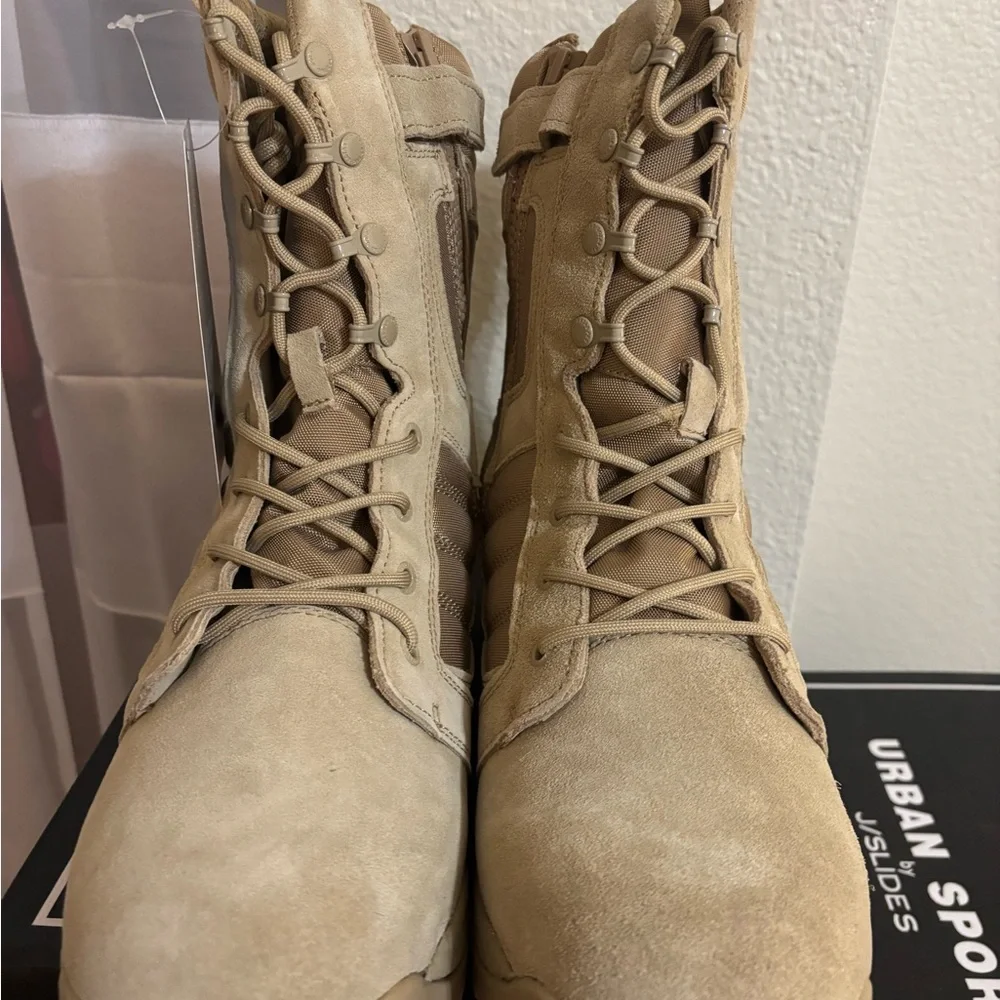 Men’s 8 inch side zipper rubber sole tactical boots - Picture 4 of 7